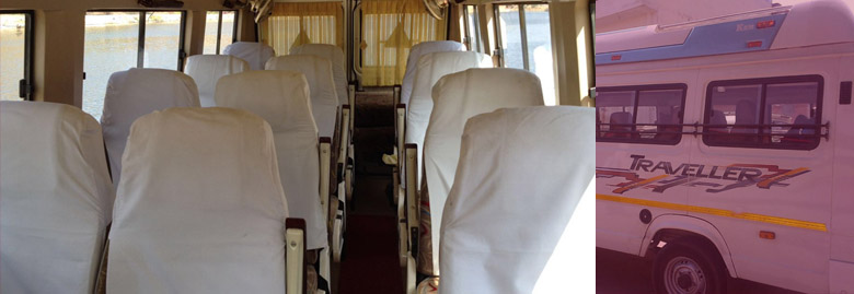 15 Seater Tempo Traveller on Rent